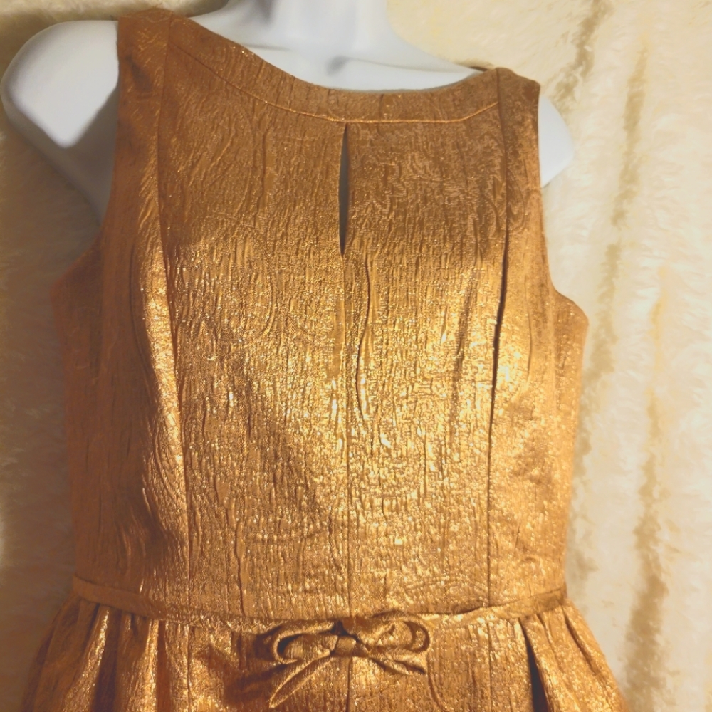 This beautiful gold  dress is sure to be a eye catcher for any occassion